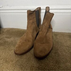Ann Taylor Brown Suede Ankle Booties